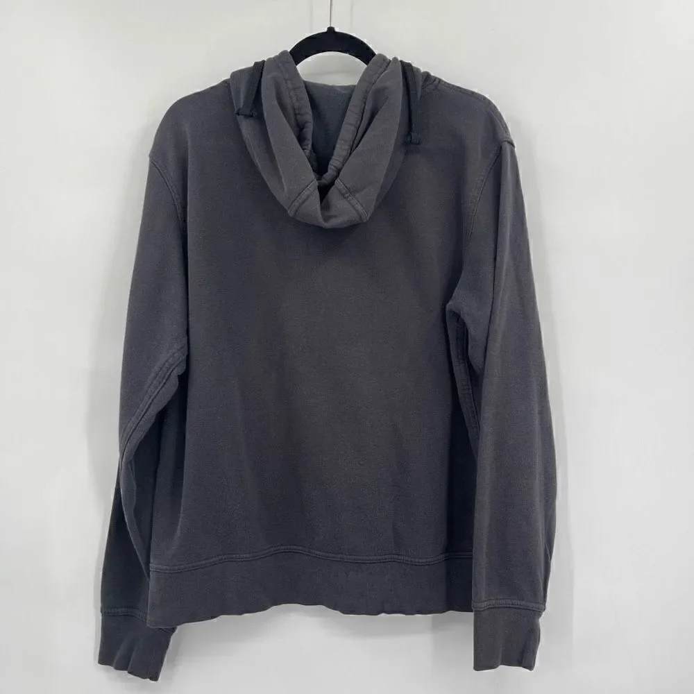 The North Face Black Cotton Blend Fleece Pullover Hoodie Jacket Size Medium